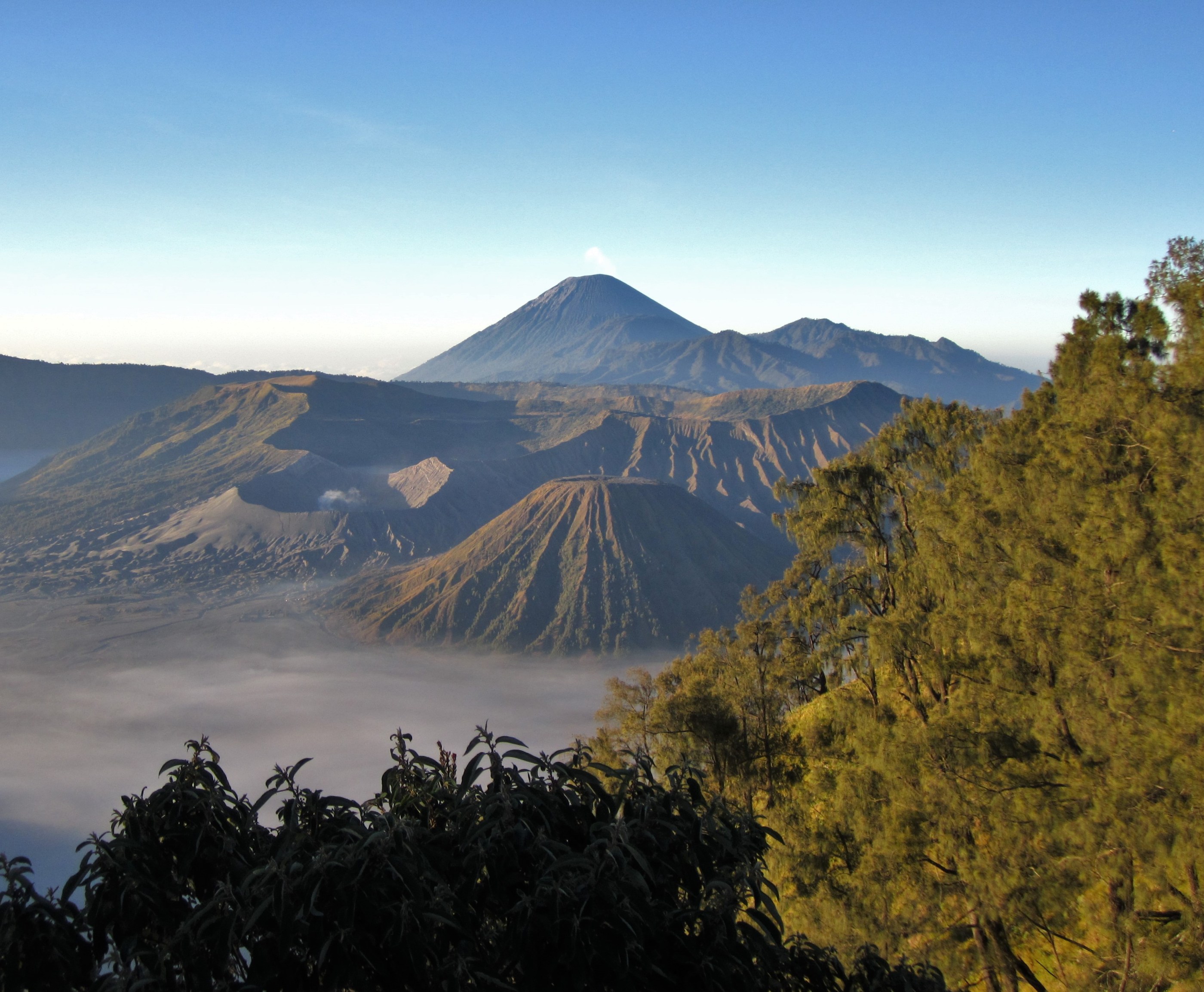 The Tengger Massif, a vast volcanic landscape in East Java, Indonesia