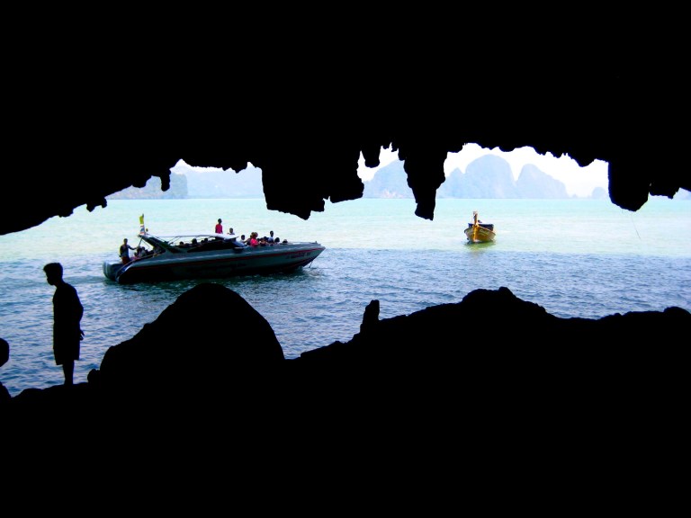 Scene from a cave in Phang Nga Bay in the Andaman Sea, South Thailand