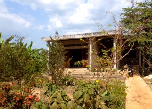 Rustic village home near the Mekong Delta in South Vietnam