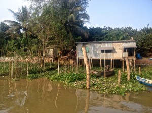A house made of bamboo in the villages of Southern Vietnam