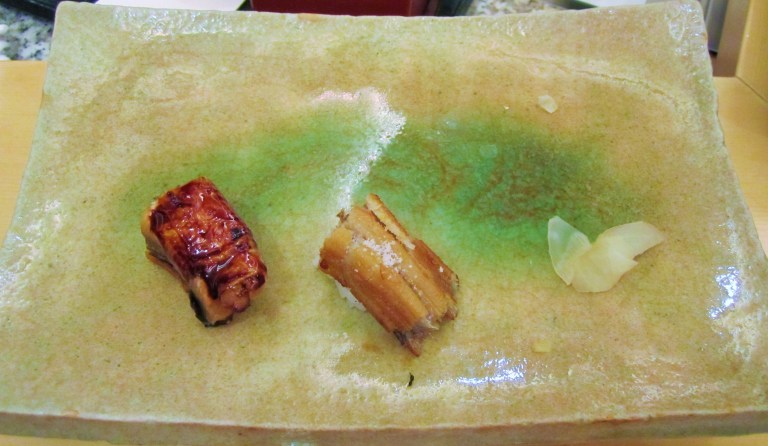 Unagi two ways at Kyubei, an excellent sushi restaurant in Ginza, Tokyo