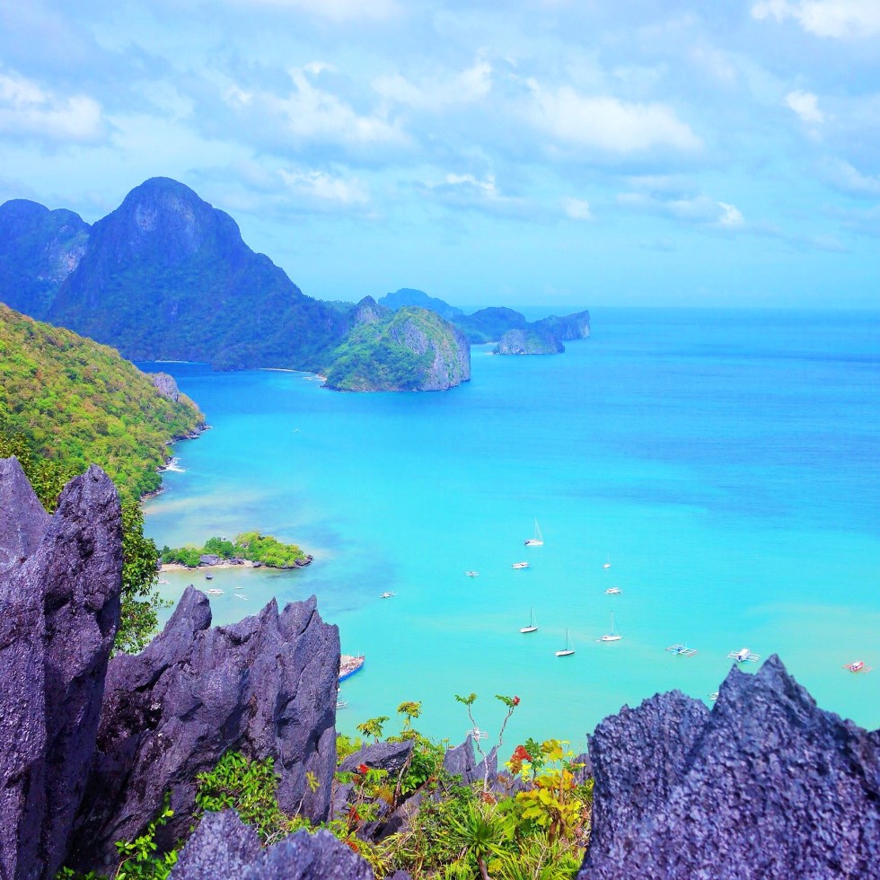 View from our climb up Taraw Cliff in El Nido, Palawan