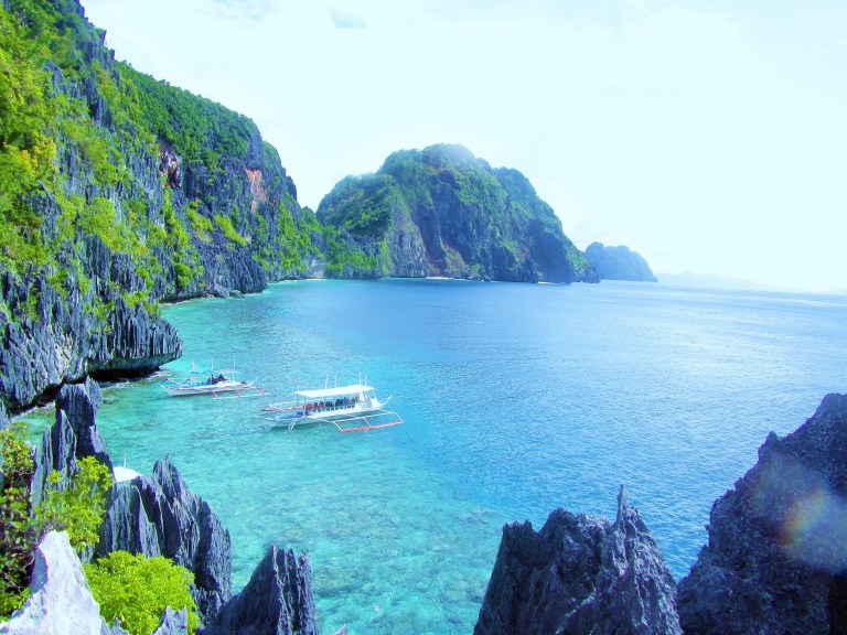Aerial view near the Matinloc Shrine in El Nido, Palawan